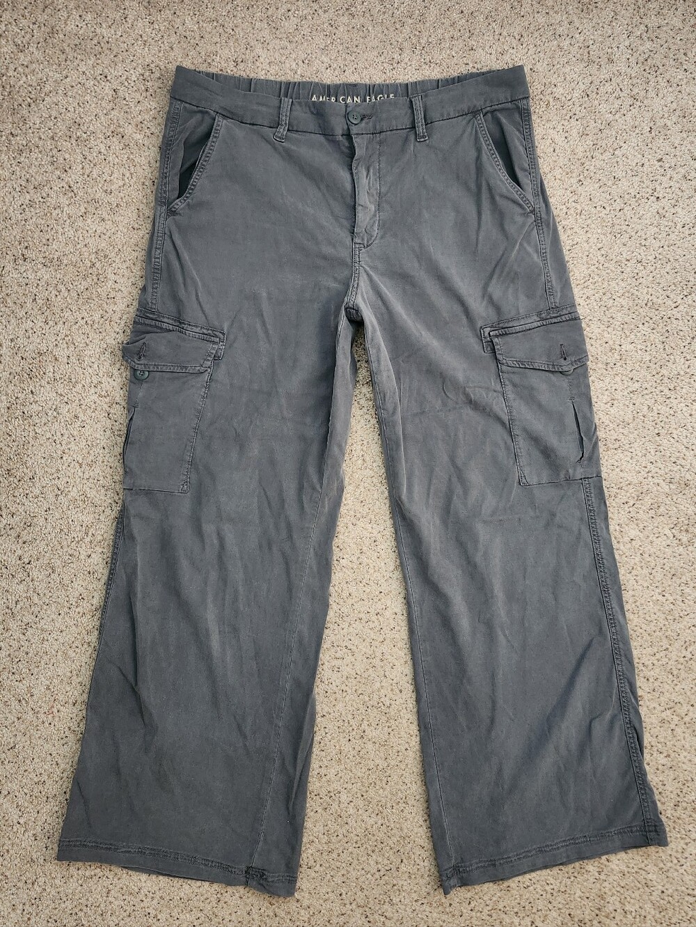 Baggy Wide Leg Gray Pants